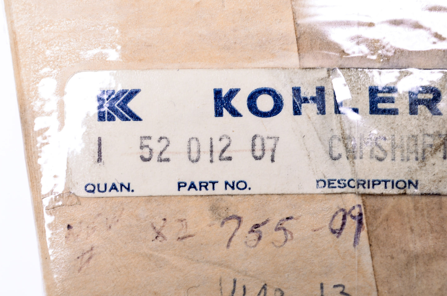 Kohler 52 012 07 Camshaft NOS