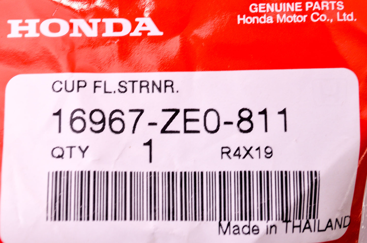 New OEM Honda 16967-ZE0-811 Fuel Strainer Cup NOS