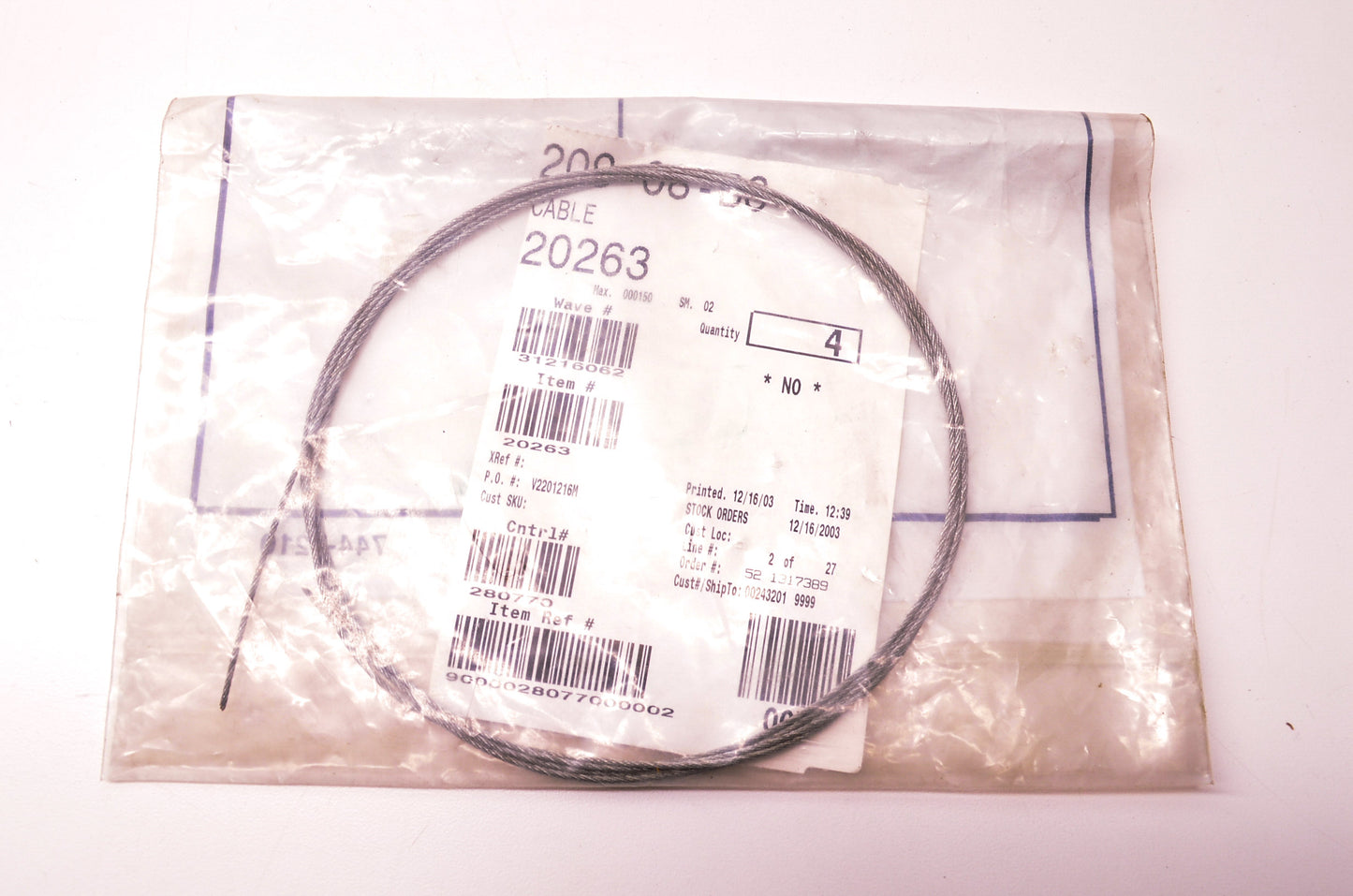 MTD 20263 Cable NOS