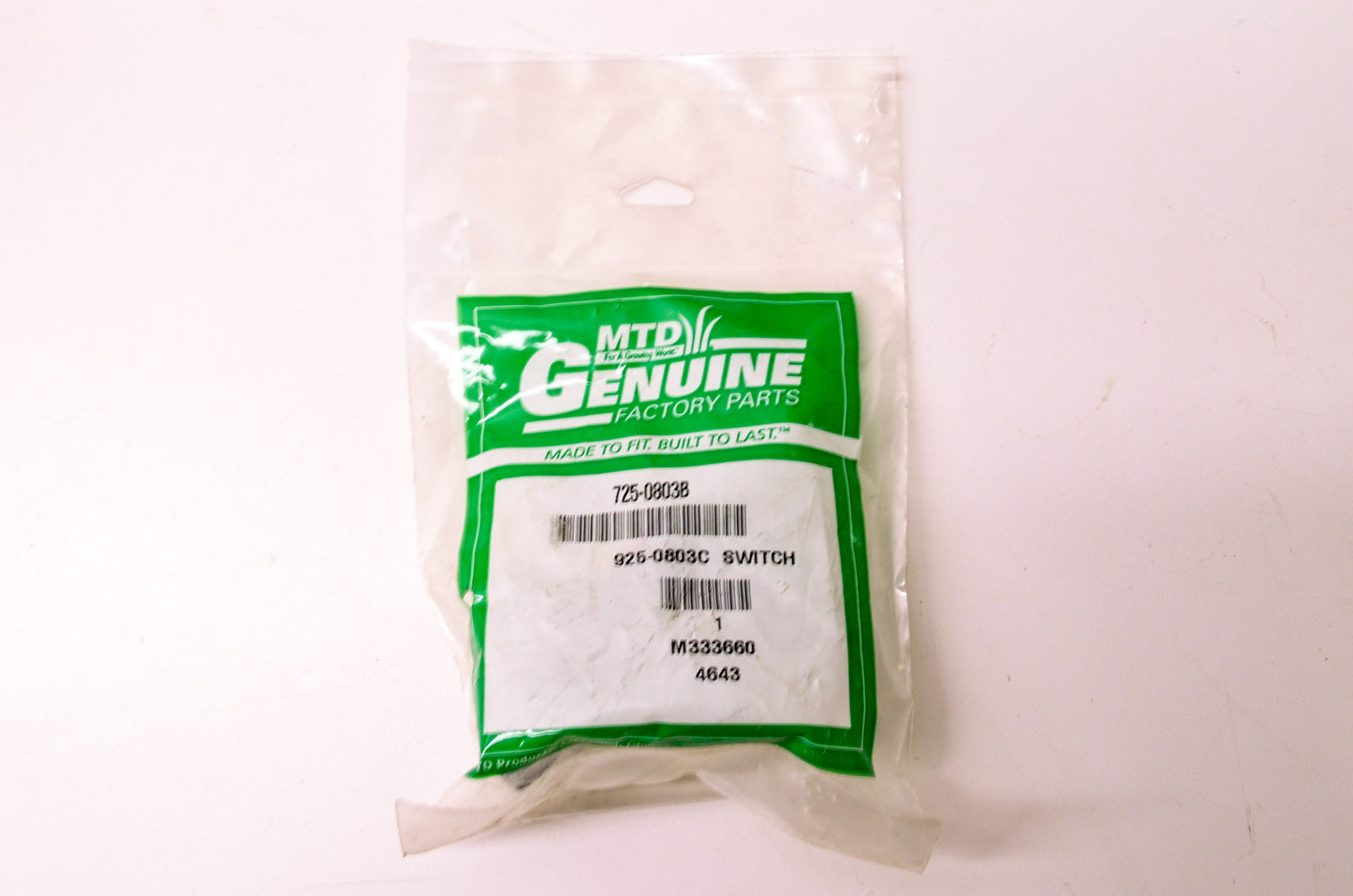 New MTD 725-0803B Switch NOS