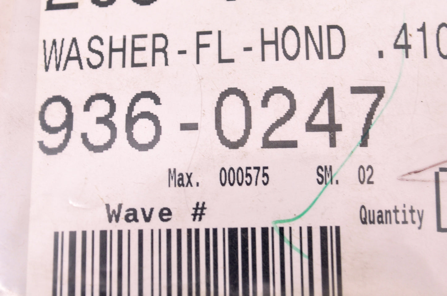 MTD 936-0247, 736-0247 Flat Washer NOS
