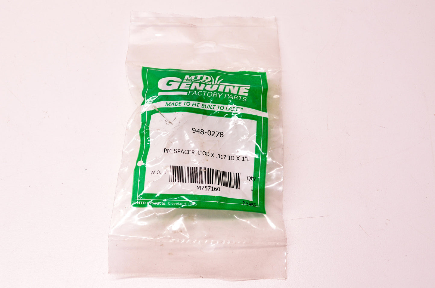New MTD 948-0278 Spacer NOS