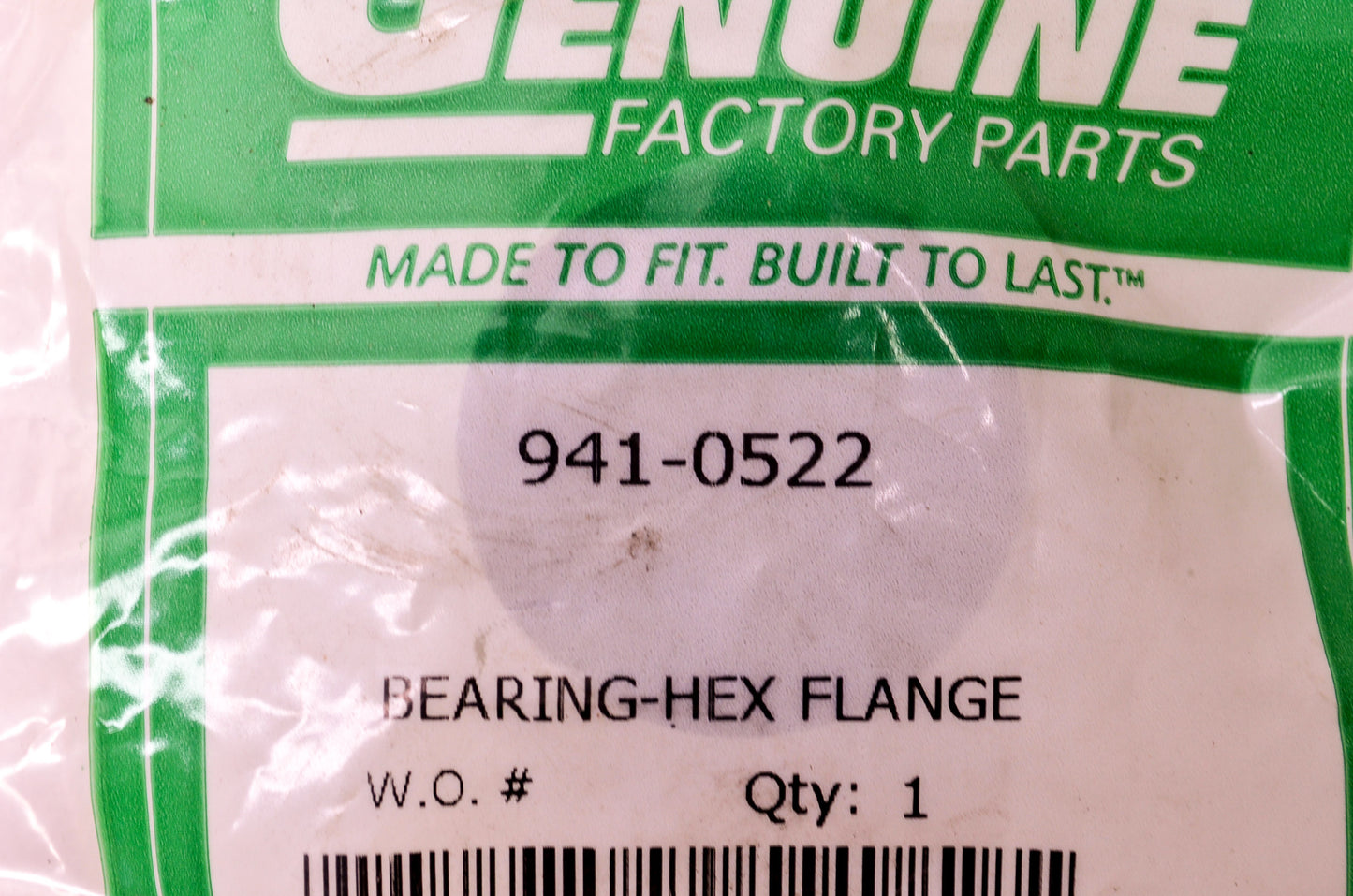 MTD 941-0522 Hex Flange Bearing NOS
