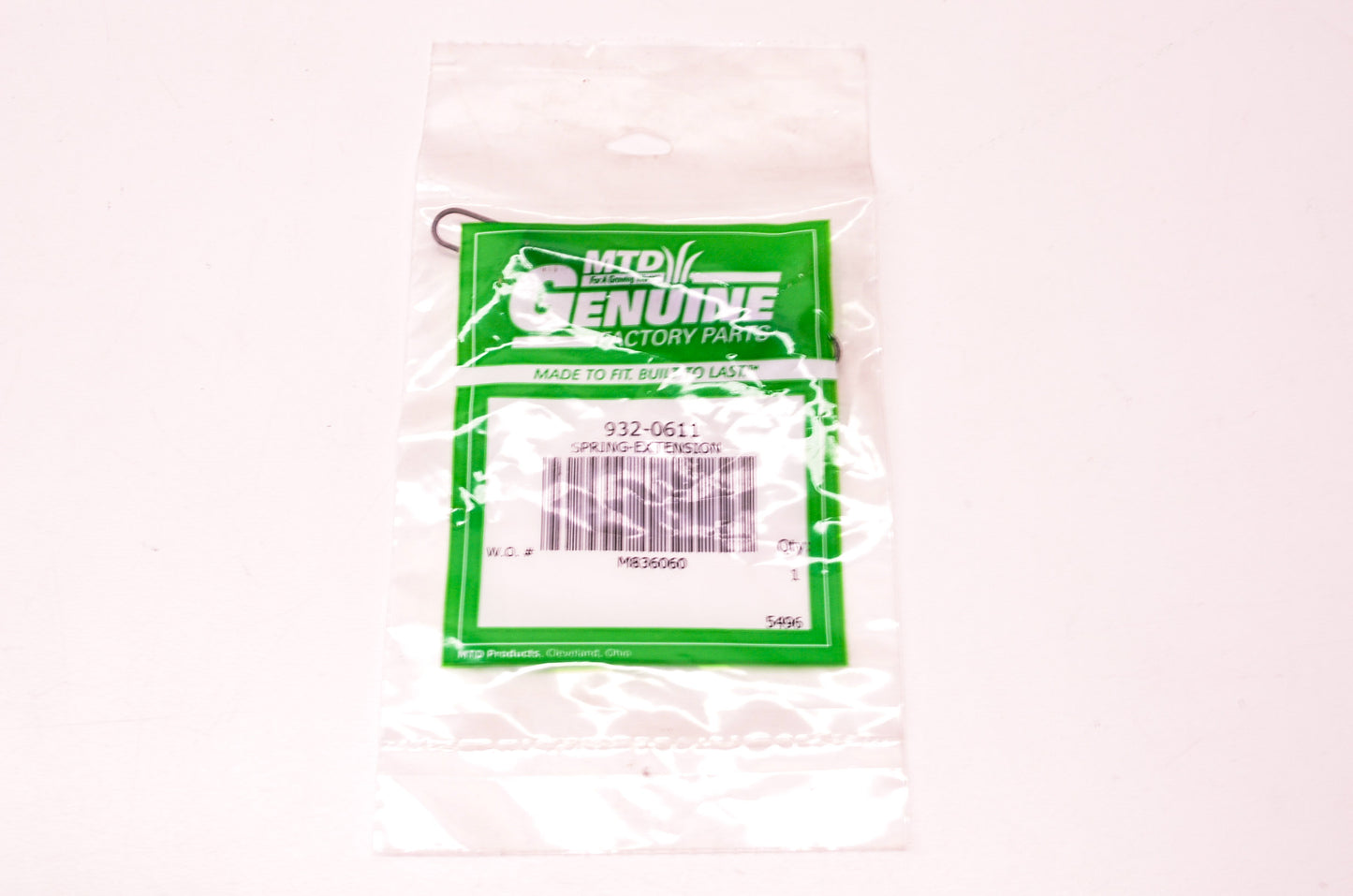 New MTD Extension Spring 932-0611 NOS