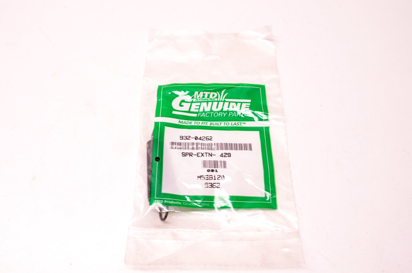 MTD 932-04262 Extension Spring NOS