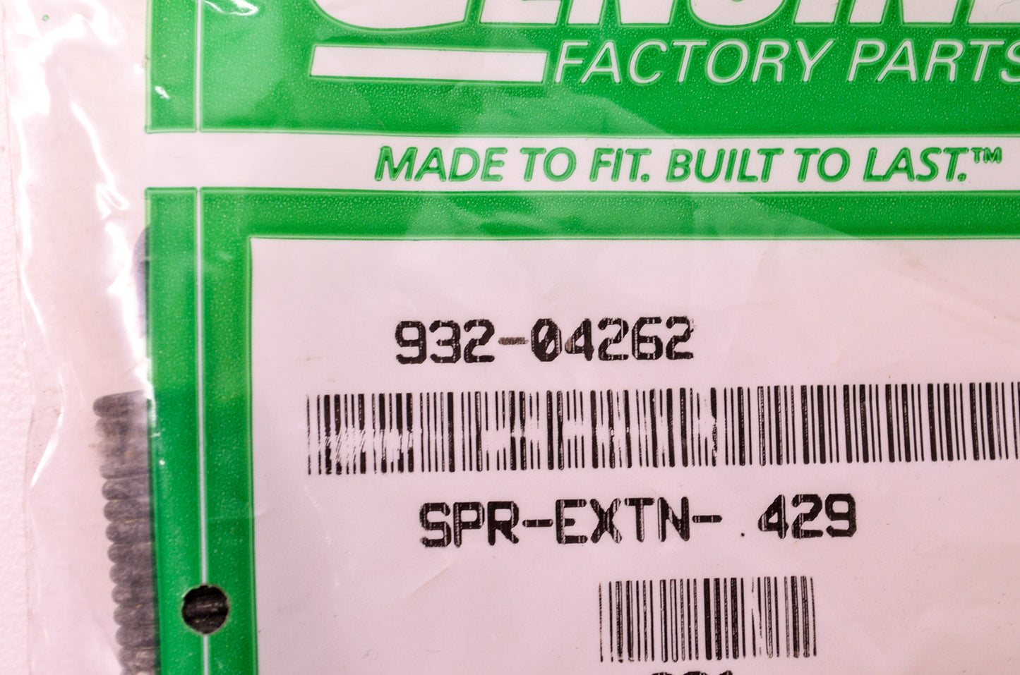 MTD 932-04262 Extension Spring NOS