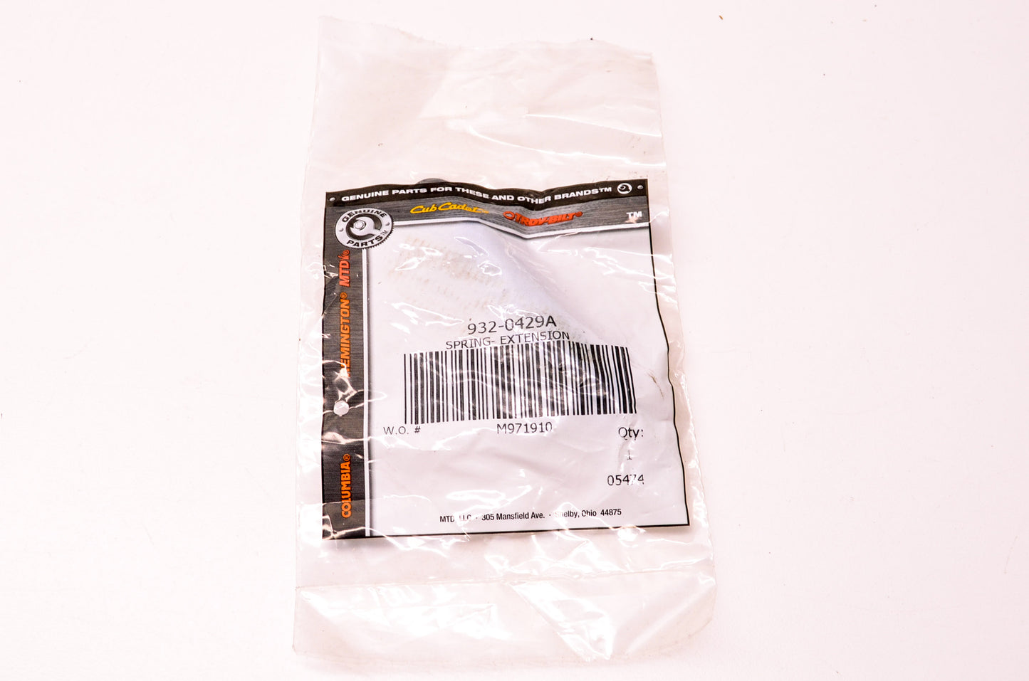 New MTD Extension Spring NOS
