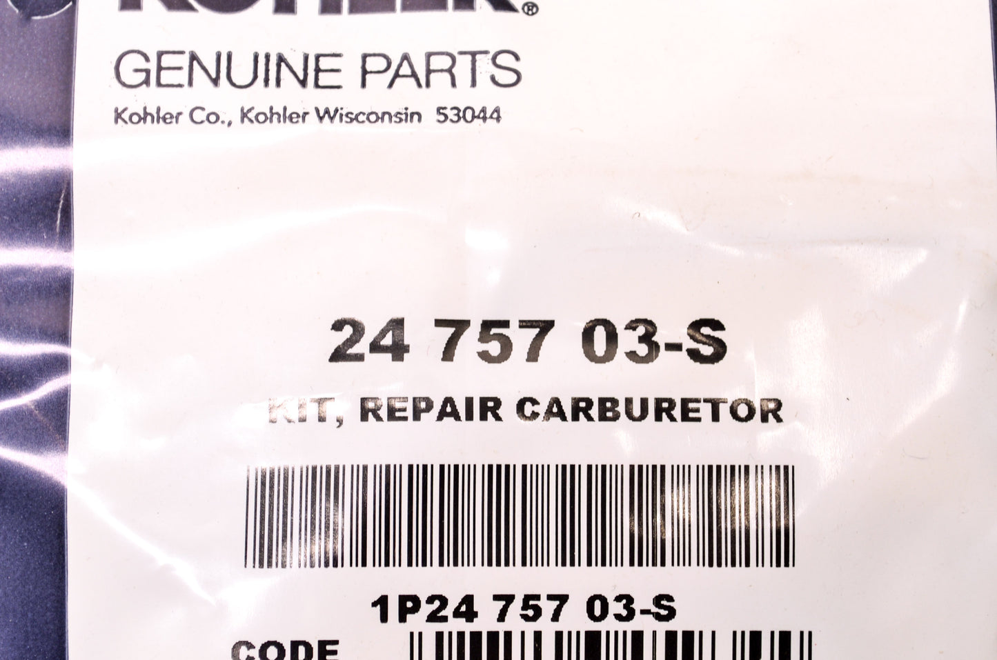 New Kohler Carburetor Repair Kit NOS