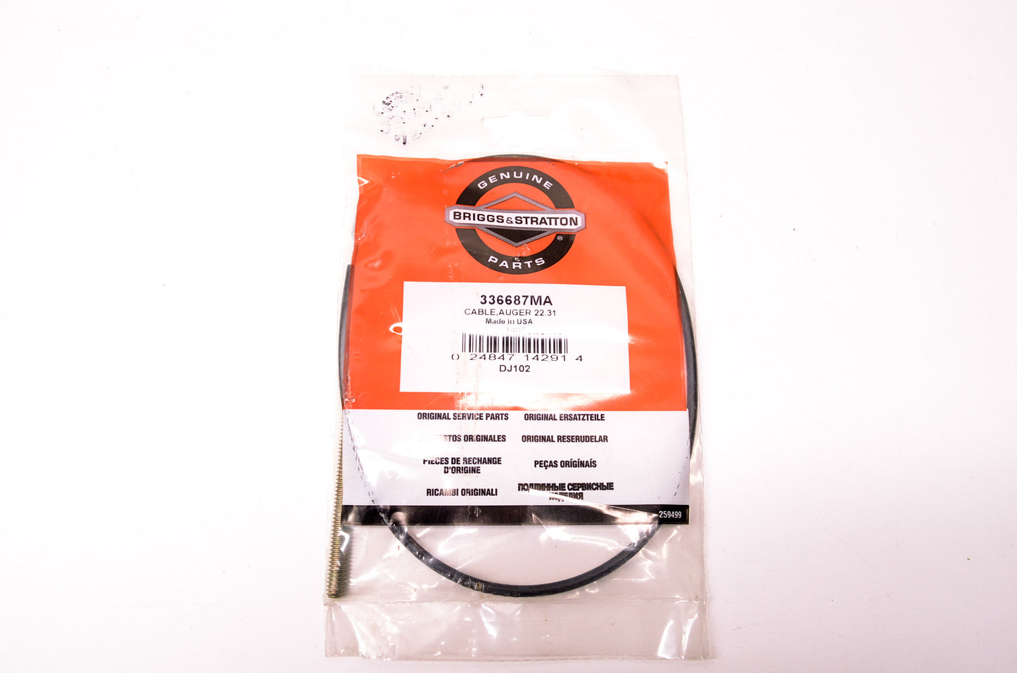 New Briggs & Stratton Auger Cable NOS