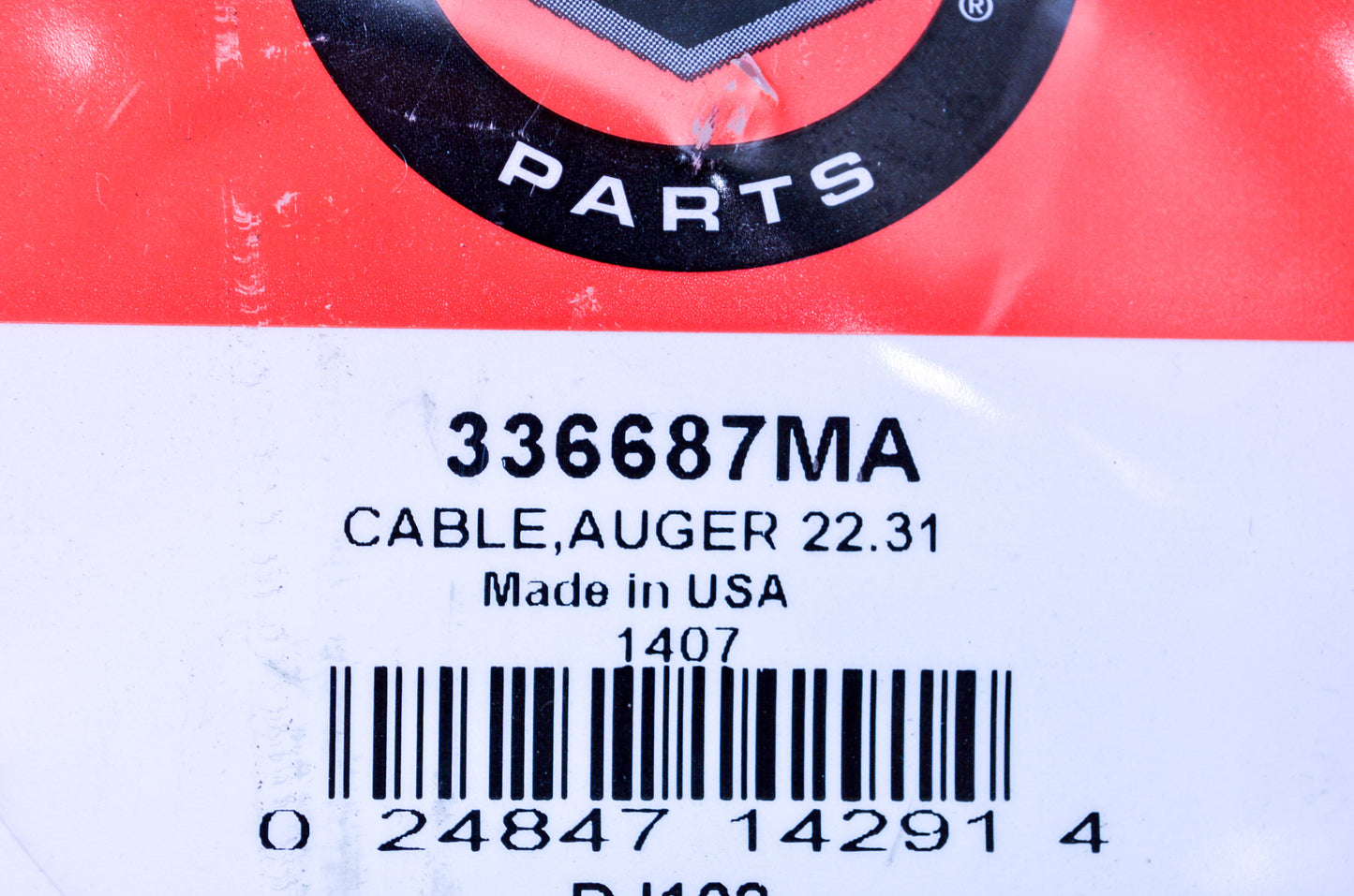 New Briggs & Stratton Auger Cable NOS