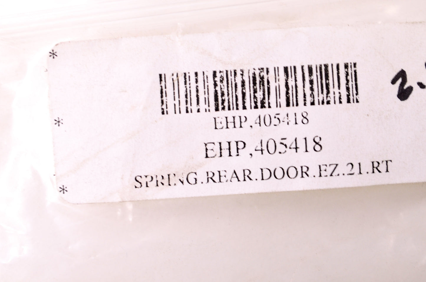 New Craftsman Rear Door Spring Right NOS