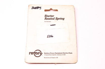 Rotary 506 Rewind Starter Spring NOS