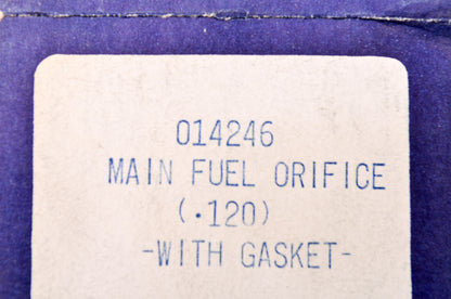 Tillotson 014246 Main Fuel Orifice With Gasket NOS