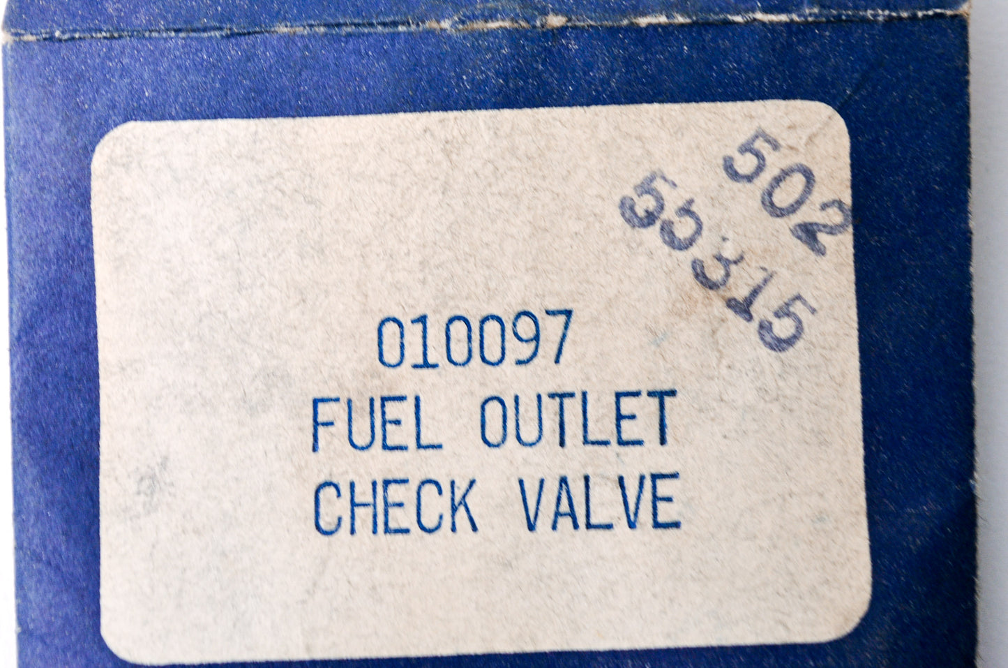 New Tillotson Fuel Outlet Check Valve Kit NOS