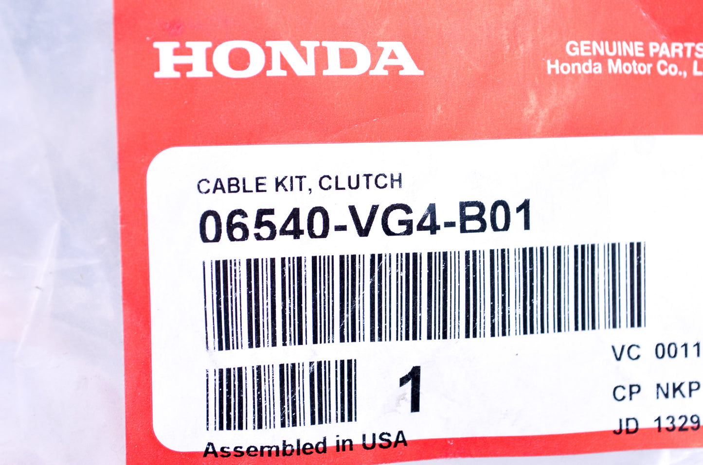 New OEM Honda Clutch Cable Kit NOS