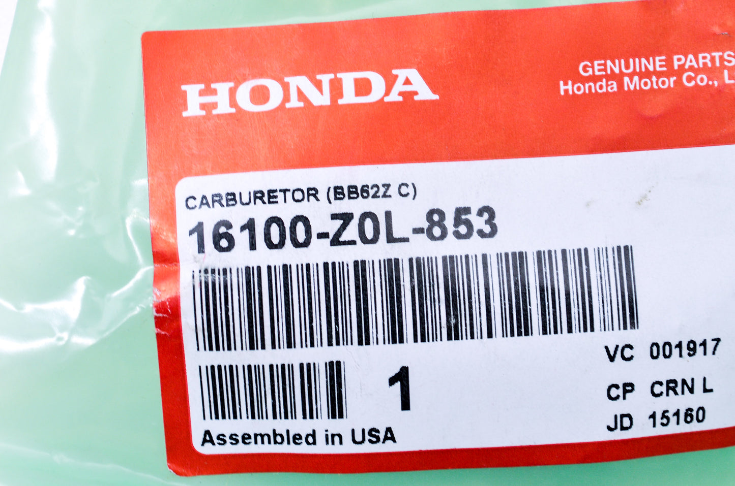 New OEM Honda Carburetor NOS
