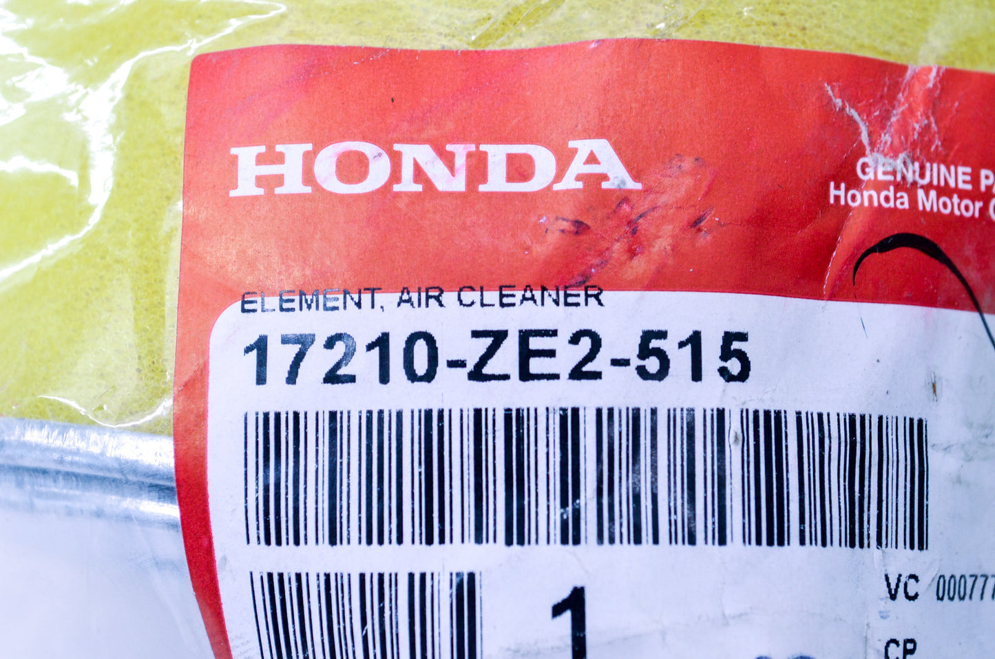 OEM Honda 17210-ZE2-515 Air Cleaner Element NOS