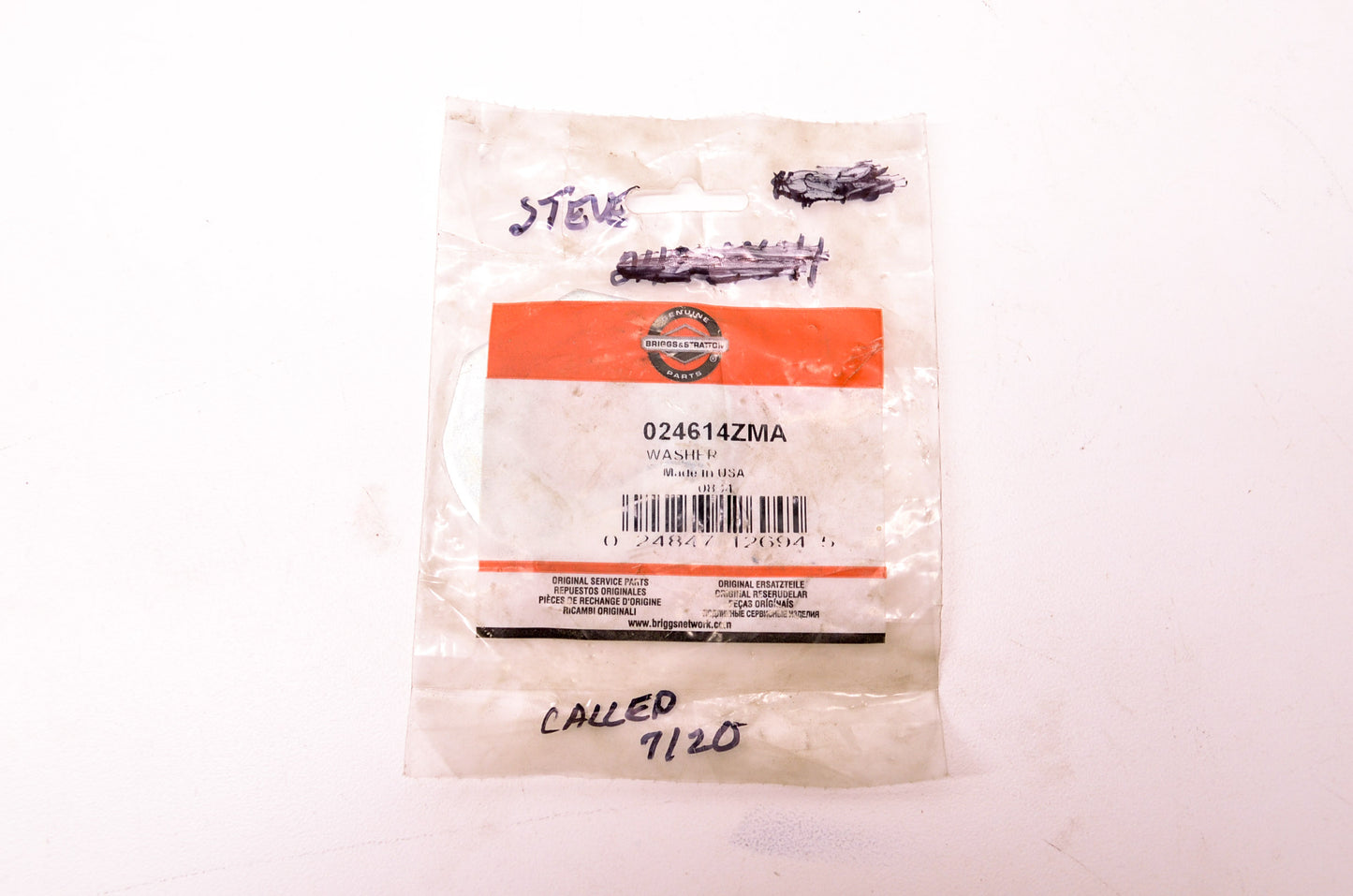 OEM Briggs & Stratton 024614ZMA Washer NOS