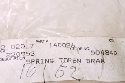 New Craftsman Brake Torsion Spring NOS