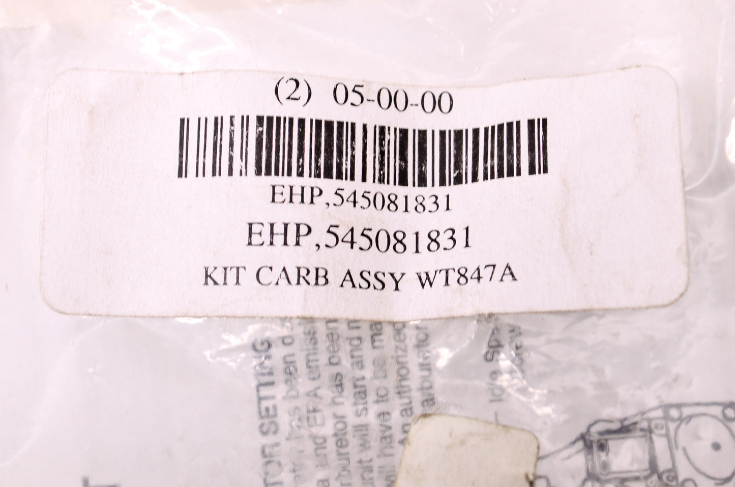 New AYP Carburetor NOS