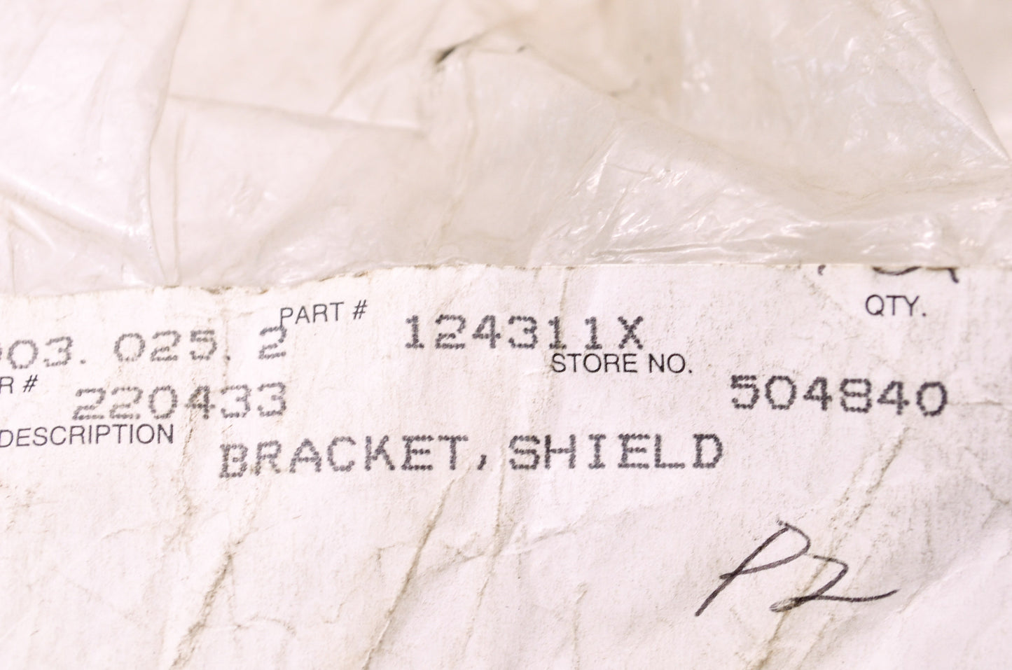 AYP 124311X Shield Bracket NOS