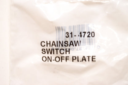 New Rotary Chainsaw On Off Plate Switch Assembly NOS