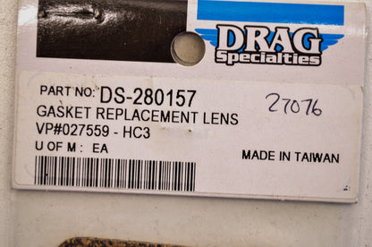 Drag Specialties DS-280157, 027559-HC3 Lens Gasket NOS