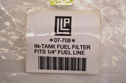 New LLP In-Tank Fuel Filter 1/4' NOS