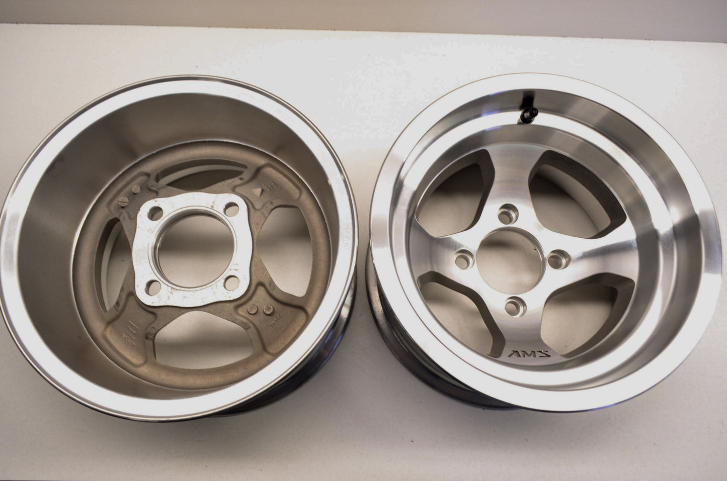 Cast Aluminum Wheel Pair 12'x7' 4/110 2+5 NOS