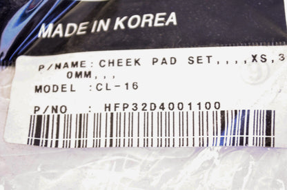 Cheek Pads XS 30mm NOS