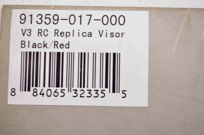 New Fox V3 Helmet Visor Black/Red NOS