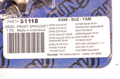 New Sunstar Front Sprocket 18T NOS