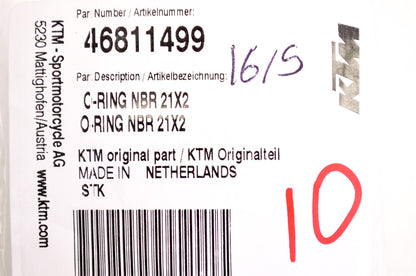 OEM KTM 46811499 O-Ring NBR 21X2 NOS