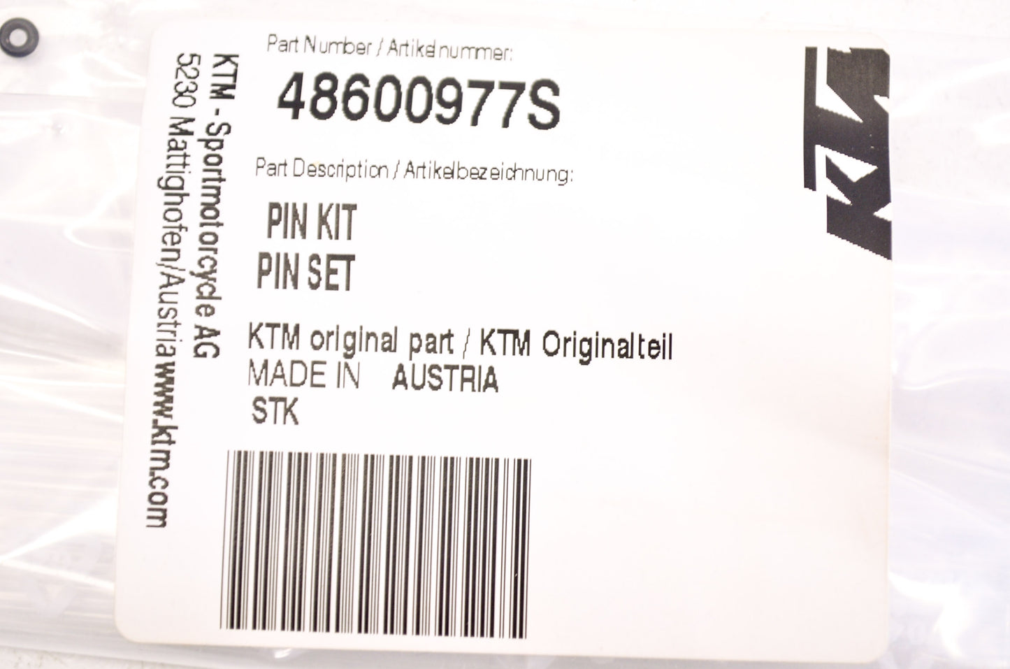 OEM KTM 48600977S Pin Kit NOS