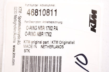 OEM KTM 46810811 O-Ring 17x2 NOS
