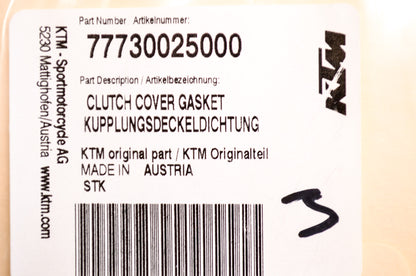 OEM KTM 77730025000 Clutch Cover Gasket NOS