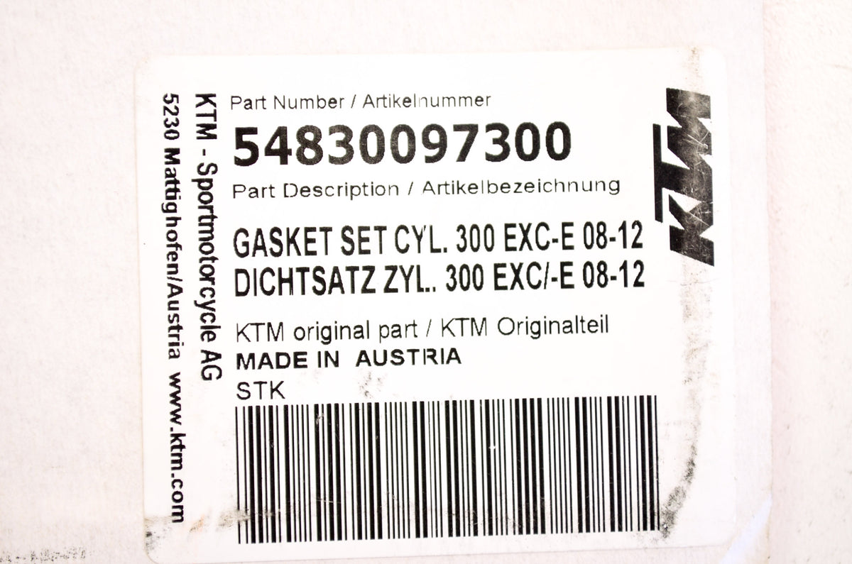 OEM KTM 54830097300 Cylinder Gasket Set NOS