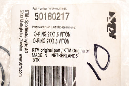 OEM KTM 50180217 O-Ring 27x1.5 NOS