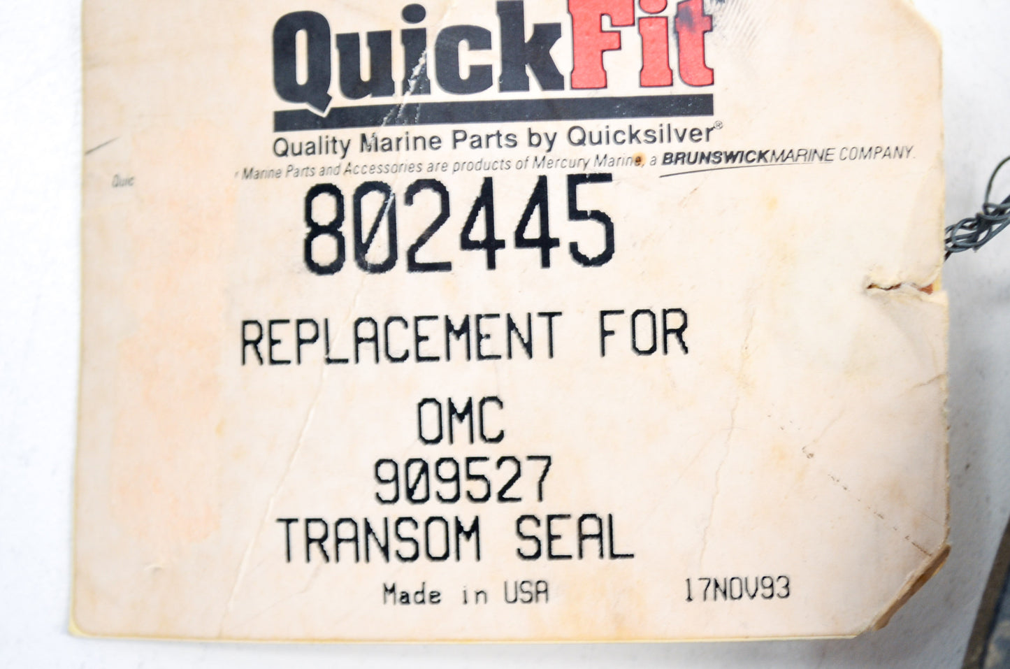 New OEM Mercury Transom Seal NOS