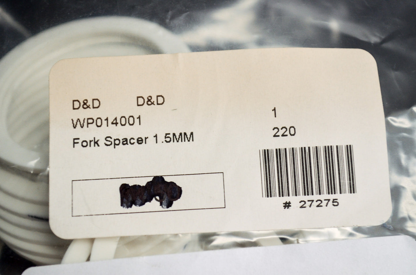 OEM KTM WP014001 White Fork Spacer 1.5mm NOS