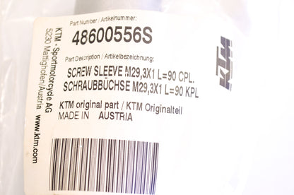 OEM KTM 48600556S Screw Sleeve Assembly M29.3x1 L90 NOS