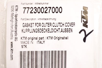 New OEM KTM 77230027000 Outer Clutch Cover Gasket NOS