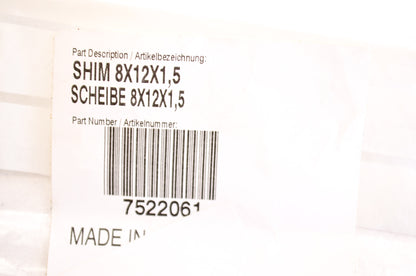 OEM KTM 7522061 Shim 8X12X1.5 Qty 5 NOS