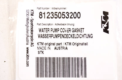 New OEM KTM Water Pump Cover Gasket NOS