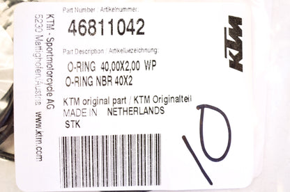 OEM KTM 46811042 O-Ring 40.00X2.00 WP NOS