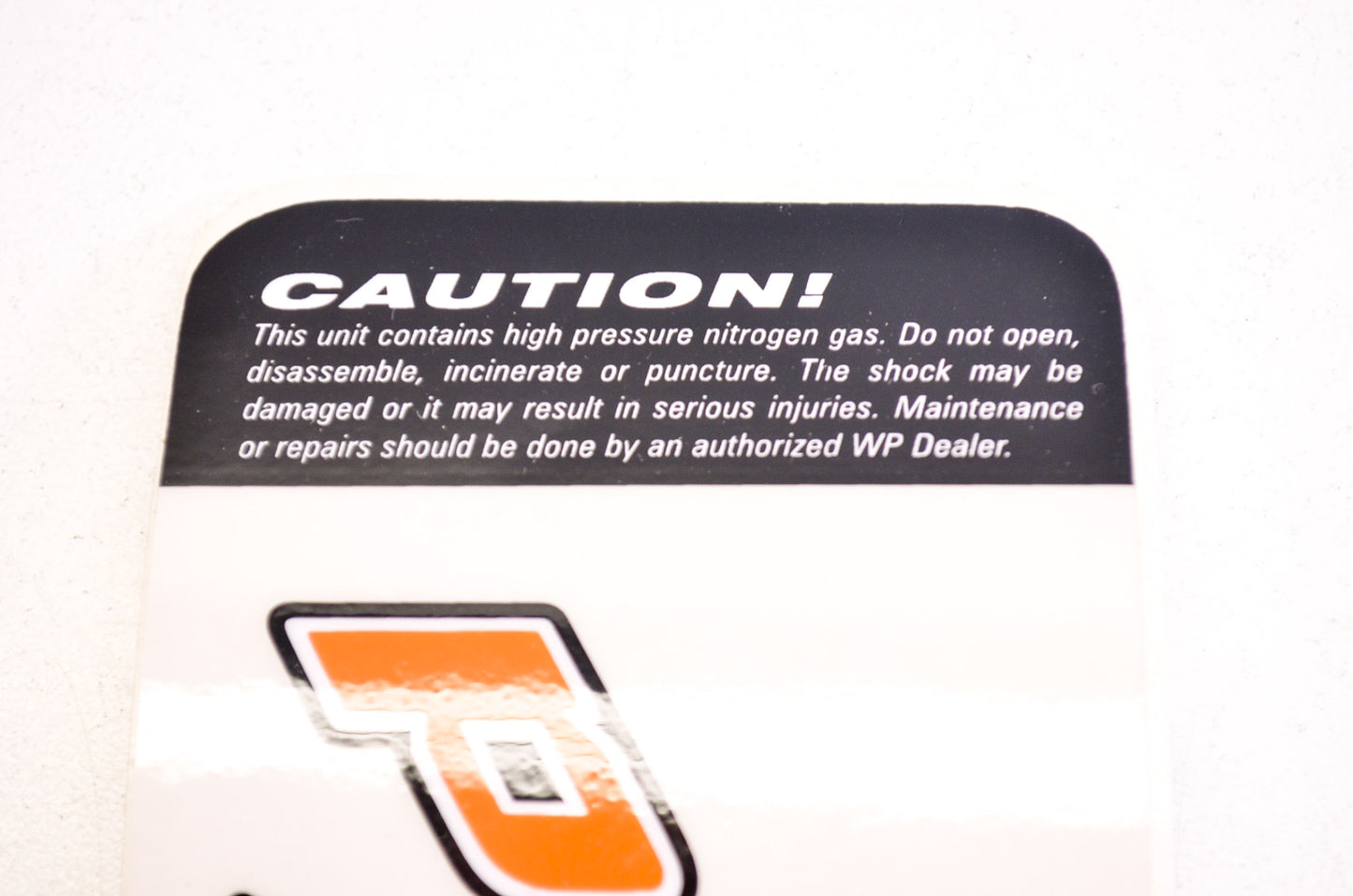 New OEM KTM Warning Decal 58x83 WP Suspension PDS NOS