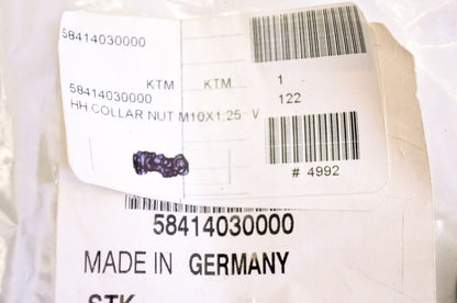 OEM KTM 58414030000 Collar Nut 10x1.25 NOS