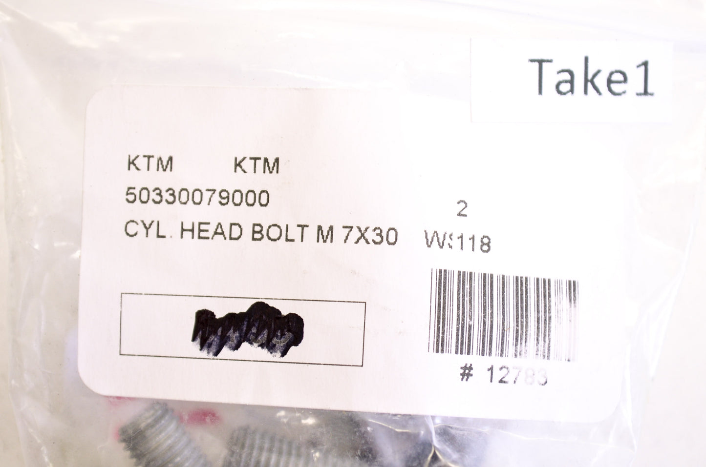 OEM KTM 50330079000 Cylinder Head Bolt 7x30 NOS