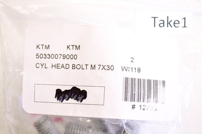OEM KTM 50330079000 Cylinder Head Bolt 7x30 NOS
