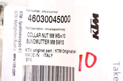 New OEM KTM Collar Nut M8 NOS